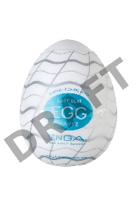 Нереалистичный мастурбатор TENGA №13 Wavy II, TPE, белый, 6,1 см