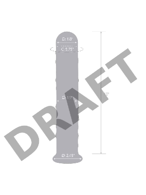 Прямой стеклянный фаллос с массажным рельефом 10 EXTRA LARGE GLASS DILDO
