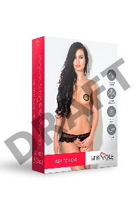 Завлекающие черные трусики с доступом и нежной юбочкой (Easy to love) (L/XL (46-48))