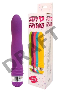 Фиолетовый эргономичный вибратор Sexy Friend - 17,5 см.