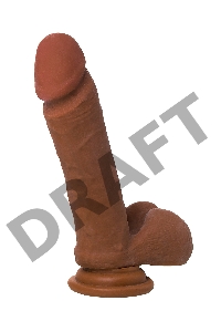 Реалистичный фаллоимитатор TOYFA RealStick Elite Mulatto, коричневый, 16 см
