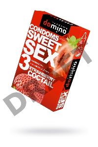 Презервативы Luxe DOMINO  SWEETSEX, клубника  №3  , 18 см