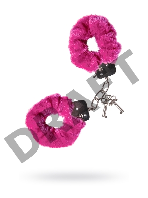Наручники TOYFA Theatre, меховые, розовые, 28 см.