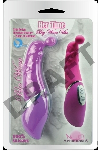 Розовый стимулятор точки G  с рельефом и шариком