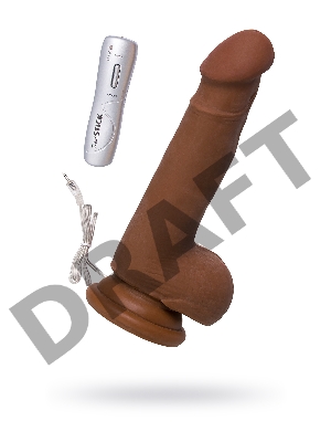 Реалистичный вибратор TOYFA RealStick Elite Mulatto, коричневый, 13 см