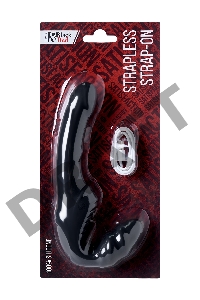Безремневой страпон Black & Red by TOYFA с вибрацией, силикон, черный, 35 см