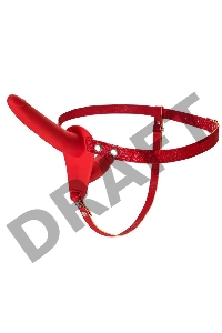 Страпон на креплении Black&Red by TOYFA, силикон, красный, 24 см