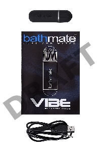 Вибропуля Bathmate Vibe Bullet Black, перезаряжаемая, водонепронецаемая, пластик, черная