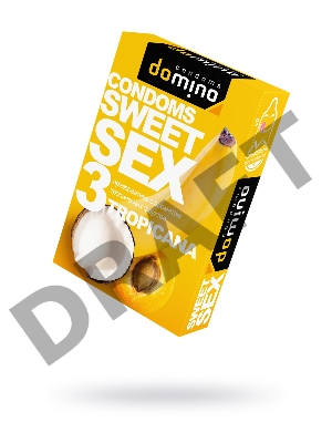 Презервативы Luxe DOMINO  SWEETSEX, тропические фрукты  №3  , 18 см