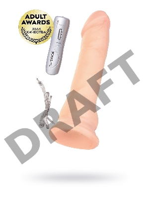 Ротатор TOYFA RealStick Elite на присоске, телесный, SoftSkin, 7 режимов вращения, 18 см