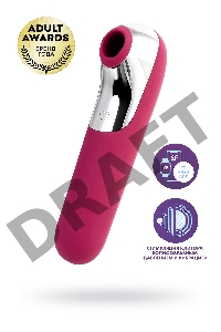 Вакуум-волновой бесконтактный стимулятор клитора Satisfyer Dual Love, силикон, красный, 16 см.