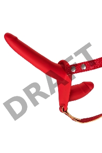 Страпон на креплении Black&Red by TOYFA, силикон, красный, 24 см