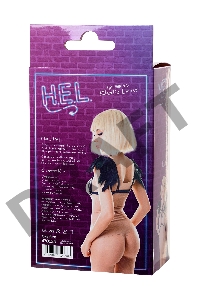 Стреп H.E.L. Kim, текстиль + перья, черный, OS