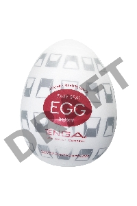 Нереалистичный мастурбатор TENGA №14 Boxy, TPE, белый, 6,1 см