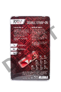 Страпон на креплении Black&Red by TOYFA, силикон, красный, 24 см