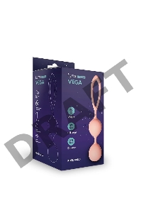 Шарики Кегеля со смещенным центром тяжести Vega, 2,8 x 17 см , цвет персиковый