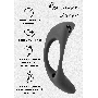 Черное эрекционное виброкольцо Lunar