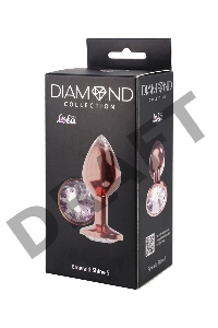 Пробка цвета розового золота с прозрачным кристаллом Diamond Moonstone Shine S - 7,2 см.