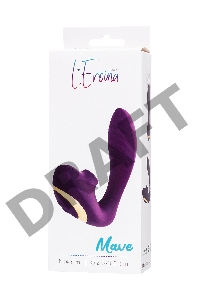 Массажер с двойной стимуляцией L'EROINA by TOYFA Mave, силикон, фиолетовый, 14 см