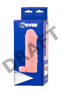 Фаллическая насадка XLOVER INCREASE+ с кольцом для фиксации - 17 см.