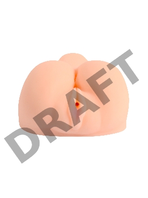 Вибромастурбатор реалистичный вагина+анус, XISE, TPR, телесный, 17 см.