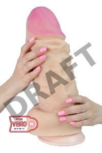 Вибратор СУПЕРГИГАНТ Неоскин на присоске (USB) в коробке, L 335 мм D 107 мм