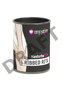 Мастурбатор Mystim MasturbaTIN Ribbed Ritay, TPE, белый, 4,5 см