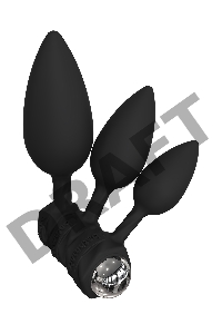 Набор анальных плагов Bathmate Anal Training Plugs VIBE, силикон, чёрный