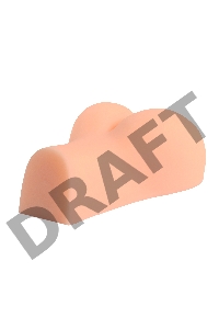 Вибромастурбатор реалистичный вагина+анус, XISE, TPR, телесный, 17 см.