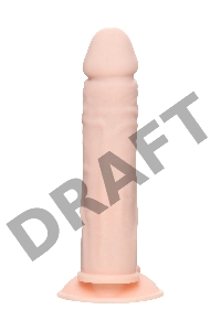 Фаллоимитатор для двойного проникновения RealStick Silicone Armie H, сайлекспан, телесный, 19 см