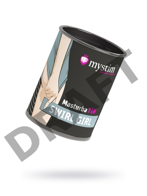 Мастурбатор Mystim MasturbaTIN Swirl Gir, TPE, белый, 4,5 см