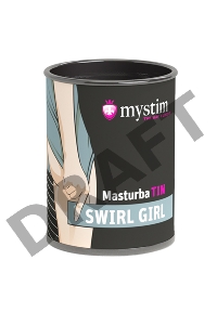 Мастурбатор Mystim MasturbaTIN Swirl Gir, TPE, белый, 4,5 см