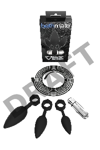 Набор анальных плагов Bathmate Anal Training Plugs VIBE, силикон, чёрный