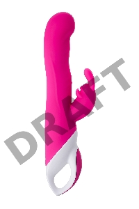 Вибратор с клиторальным стимулятором JOS ELLY, с подогревом, силикон, розовый, 21,5 см