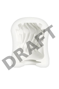 Мастурбатор Mystim MasturbaTIN Swirl Gir, TPE, белый, 4,5 см