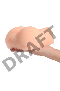 Вибромастурбатор реалистичный вагина+анус, XISE, TPR, телесный, 17 см.