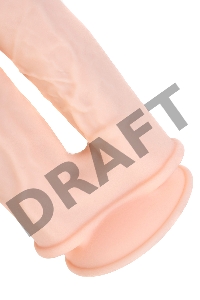 Фаллоимитатор для двойного проникновения RealStick Silicone Armie H, сайлекспан, телесный, 19 см