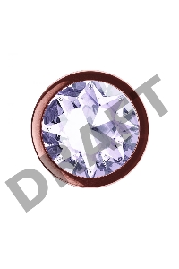 Пробка цвета розового золота с прозрачным кристаллом Diamond Moonstone Shine S - 7,2 см.