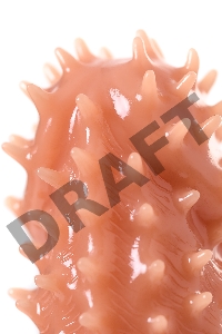 Насадка KOKOS  с дополнительной стимуляцией, реалистичная, TPE, бежевый, 12.7 см