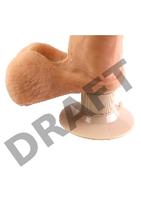 Вибромассажер реалистик 8 с мошонкой на присоске The Realistic Cock UR3 Vibrating 8” - White