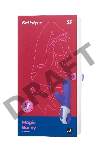 Нереалистичный вибратор Satisfyer Vibes Magic Bunny, силикон, фиолетовый, 17,7 см.