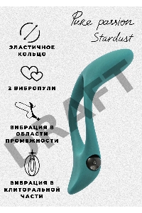 Зеленое эрекционное виброкольцо Stardust