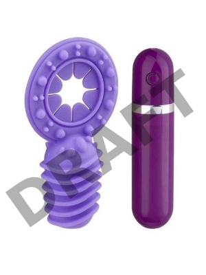 Фиолетовое эрекционное виброкольцо с 10 режимами вибрации Dash