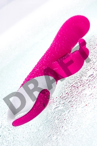 Вибратор с клиторальным стимулятором JOS ELLY, с подогревом, силикон, розовый, 21,5 см