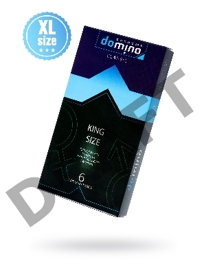 Презервативы Luxe  DOMINO CLASSIC King size 6 шт, 19 см