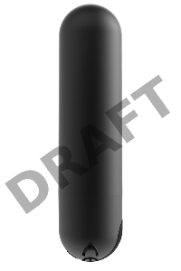 Черная перезаряжаемая вибропуля Clio - 7,6 см.