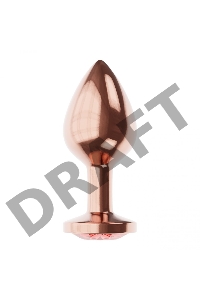 Пробка цвета розового золота с малиновым кристаллом Diamond Ruby Shine S - 7,2 см.