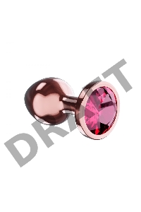 Пробка цвета розового золота с малиновым кристаллом Diamond Ruby Shine S - 7,2 см.