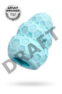 Мастурбатор A-Toys Flaff, TPE, бирюзовый, 8см, Ø 2,9 см
