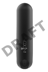 Черная перезаряжаемая вибропуля Clio - 7,6 см.